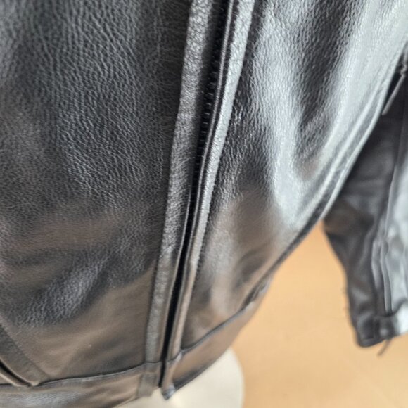 Hein Gericke Speedware Black Leather Armored Motorcycle Jacket Zip Men's M - Picture 7 of 13